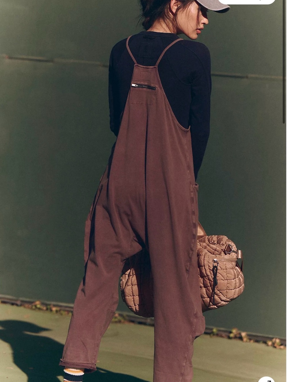 Spiritual Gangster Brown Relaxed Harem Jumpsuit - Picture 2 of 5